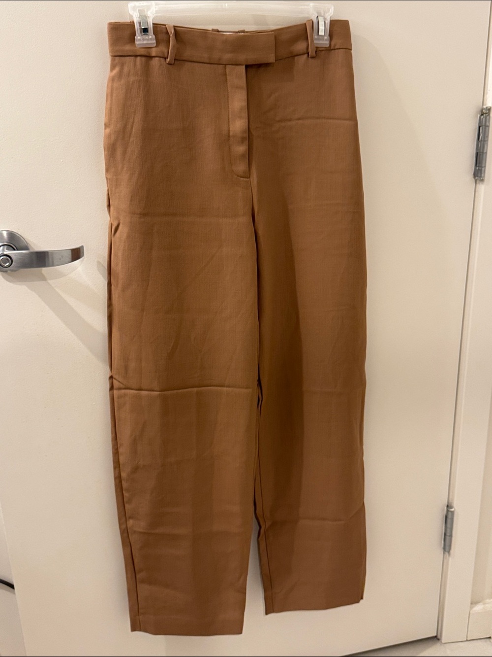 Aritzia Wide-Leg Trousers in Warm Brown